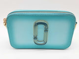 Marc Jacobs Fluoro Edge Snapshot Blue Leather Crossbody Bag Do0825ixde