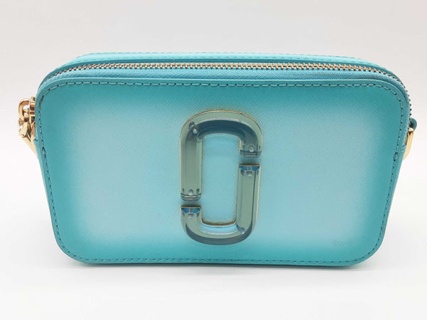 Marc Jacobs Fluoro Edge Snapshot Blue Leather Crossbody Bag Do0825ixde