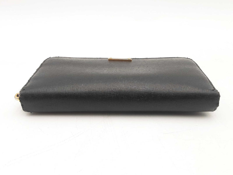 Fendi Zip Around Black Leather Wallet Sd0425rzsa