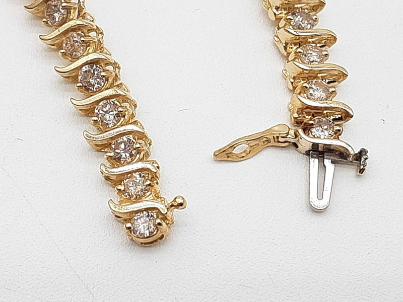 3.5 Cttw Diamonds 14k Yellow Gold 18.7g Tennis Bracelet 6.5 In Do0725llwxde