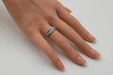 0.42 Cttw Diamond & 95% Platinum Wedding Band 7.4 Grams Size 6.25 Fw0326orrdu
