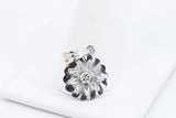 0.05ctw Diamond Flower Pendant In 14k White Gold 1.9 Grams Eb0425sxsa