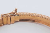 21k Yellow Gold Diamond Hinged Bangle Bracelet 13.4 Grams Eb0126ixzsa