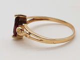 Marquis Cut Ruby 10k Yellow Gold 1.3g Ring Size 6.75 Do0426ixde