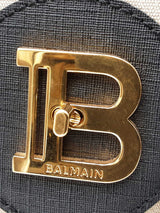 Balmain B-buzz Tote Bag In Canvas & Leather Fw0925pzxdu