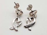 Tiffany & Co Paloma Picasso Loving Heart Silver Dangle Drop Earrings Do0424lixde
