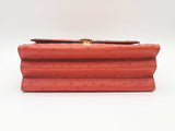 Gucci Sylvie 1969 Blood Orange Ostrich Leather Top Handle Bag Sd0925oozxde