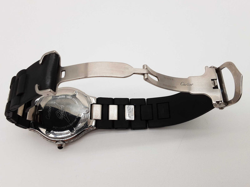 Cartier 37 21 Must De Cartier Autoscape Aftermarket Diamonds Steel Watch Do0725oxzde