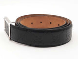 Gucci Guccisima Rectangle Black Belt / Buckle Size 40 Aa0826lzxsa