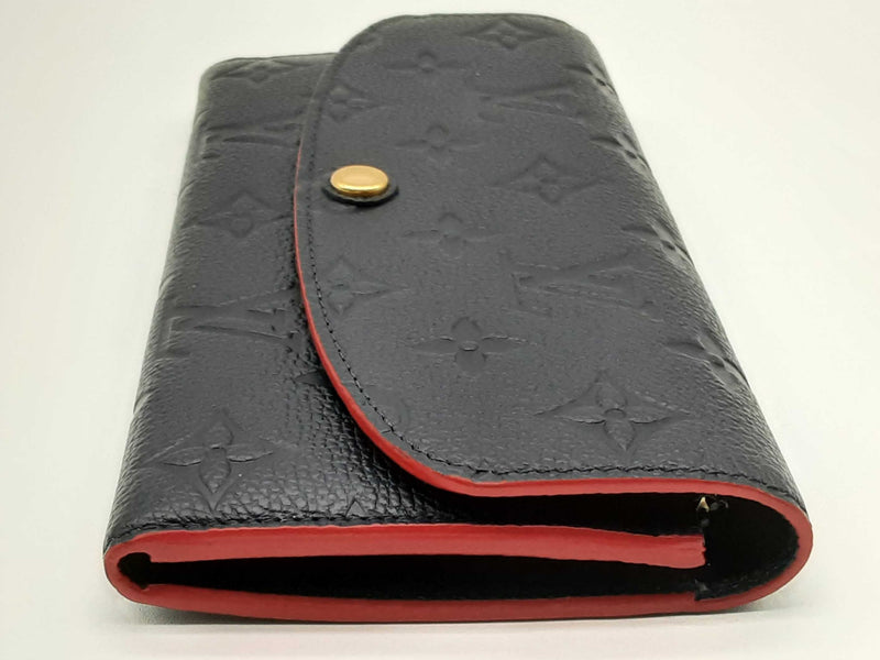 Louis Vuitton Emilie Marine Blue Rouge Red Empriente Monogram Wallet Do0824wcrde