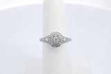 1.01cttw Diamond 10k White Gold Ring 3.2 Grams Size 5.5 Eb0626wxzdu