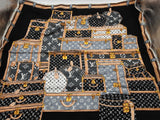 Louis Vuitton Let's Go Trunk Black Gray Monogram Silk Scarf Do0126lxzde