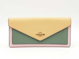 Coach Slim Envelope Wallet In Pastel Colorblock Crossgrain Leather Fw1125wzdu