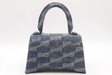 Balenciaga Denim Hourglass Top Handle Bag Eb0126rxzsa