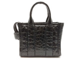 Marc Jacobs The Croc Embossed Black Micro Tote Bag Sd0726lzxdu