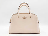 Coach Mini Lillie Carryall Handbag In Ivory Crossgrain Leather Fw0125oxdu