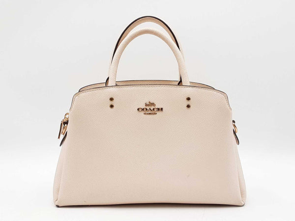 Coach Mini Lillie Carryall Handbag In Ivory Crossgrain Leather Fw0125oxdu