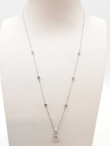 1.18 Cttw Lab Grown Diamonds 14k White Gold 2.0g Pear Necklace Do1225irxde