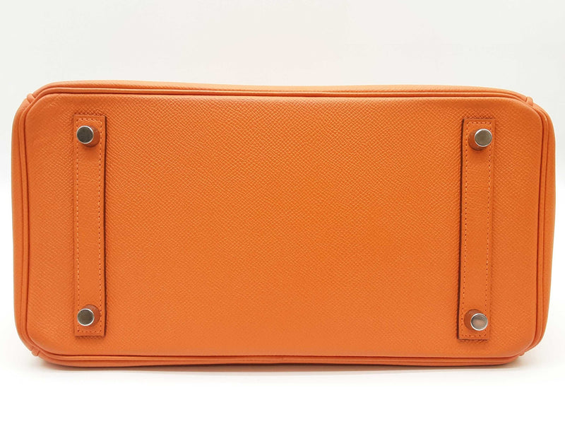 Hermes Birkin 30 Orange Epsom Palladium Handbag Do0325lxzxzde
