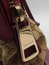 Gucci Gg Bree Beige & Mauve Canvas & Leather Dome Bag Fw1224oxzdu