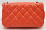 Chanel Timeless Quilted Orange Patent Leather Flap Shoulder Bag Eb0826oxxzsa
