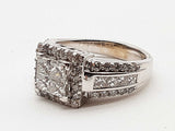 0.94 Cttw Natural Diamonds 14k White Gold 5.1g Ring Size 4.75 Do0226pxzde