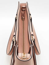 Kate Spade New York Pink Saffiano Leather Laurel Way Jeweled Hadlee Satchel Bag Eb1125rxsa