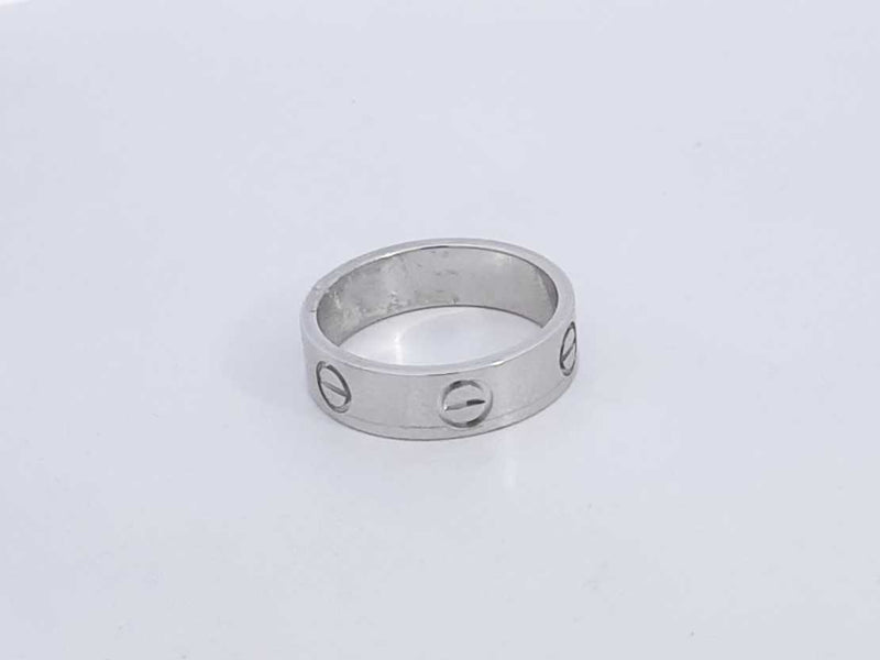18k White Gold 6.5 Grams Wedding Band Size 7.5 Aa0825wzxsa