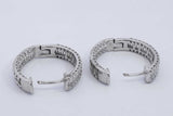 8.0cttw Diamond Inside Out Hoop Earrings 14k White Gold 8.6 Grams Eb0326lrxzdu