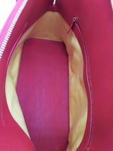 Balenciaga Red Leather Ville Top Handle Logo Bag Eb0326cxzde