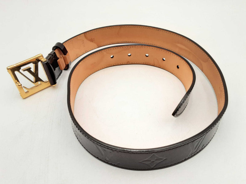 Louis Vuitton Frame Monogram Vernis Patent Leather Belt Fw0125lxzsa