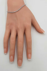 2.01 Cttw Lab-grown Diamond & 14k Gold Tennis Bracelet 4.7g 7 Inch Fw0326sxzdu