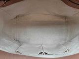 Gucci Swing Tote Bag Beige Canvas Brown Leather Sd0526rirde