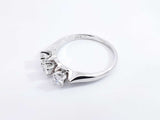 0.30 Cttw Diamond & 14k White Gold 3-stone Ring 2.2 Grams Size 5 Fw0426ozxdu
