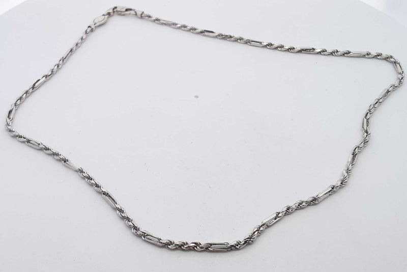 14k White Gold Rope Chain 10.6 Grams 16 Inch Eb0524rxzsa