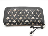 Jimmy Choo Black Leather Filipa Silver Star Stud Wallet Sd0626lzrde