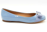 Salvatore Ferragamo Varina Blue Patent Leather Ballet Flats Size 5 Eb1125lxzdu
