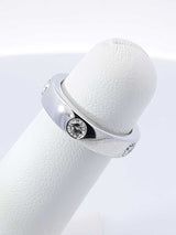 0.65 Cttw Diamond & 14k White Gold Anniversary Ring 6.3 Grams Size 4 Fw0226iszdu