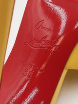 Christian Louboutin Miss Z Mules In Yellow Patent Leather Size 5.5 Fw0926orzdu