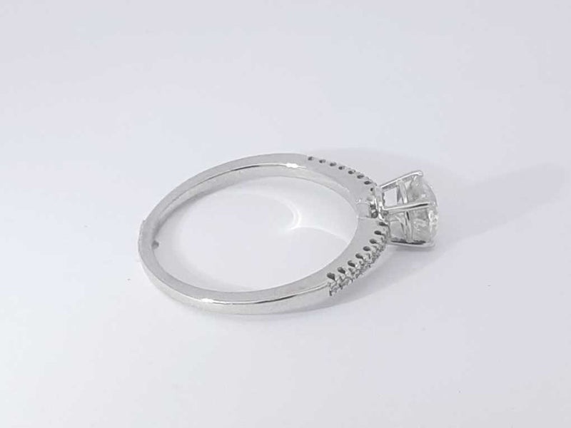 .90 Cttw Diamond 14k White Gold Ring 2.7 Grams Size 9 Aa0525sxzsa