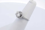 18k White Gold Diamond Ring 1.0ctw Center Diamond 3.4 Grams Size 5 Eb0526oorxde