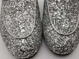Gucci Horsebit Silver Glitter Mules Size 37 Eb0926lxzsa