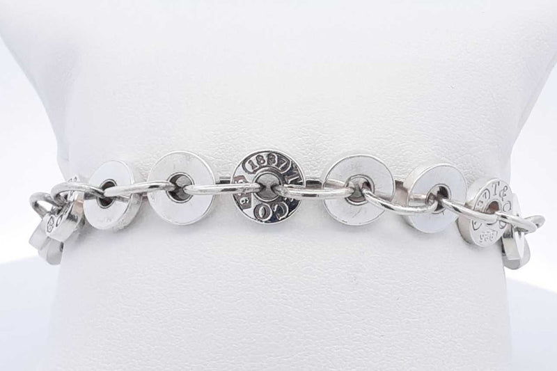 Tiffany & Co. 1837 Circle Sterling Silver Bracelet 24 Grams 7.5 Inch Eb0425lpxsa