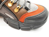 Gucci Flastrek Journey Gray Orange Shoes Size Gucci 38 W Do0625lxzde