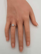 1.02 Cttw Diamond & 14k Rose Gold Halo Ring 3.4 Grams Size 8 Fw1125lwrxdu