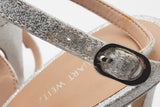 Stuart Weitzman Mariposa Glitter Leather Heels Size 7.5 Eb0526oxsa