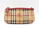 Burberry Clara Pochette Wristlet In Haymarket Check Coated Canvas Fw0126lordu