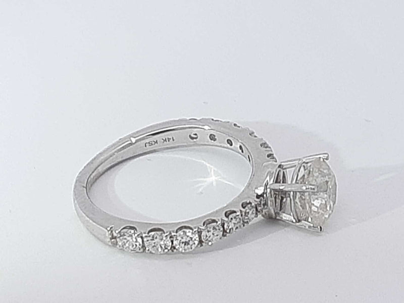 1.34 Cttw Diamond 14k White Gold Ring 2.9 Grams Size 5 Aa0525loxzsa