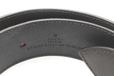 Gucci Black Leather Belt With Gold Tone Buckle Size 80/32 Eb0226lrxde