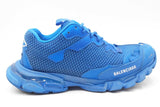 Balenciaga Track 3 Distressed Mesh Sneakers In Blue Size 42 Eb0126lpxdu